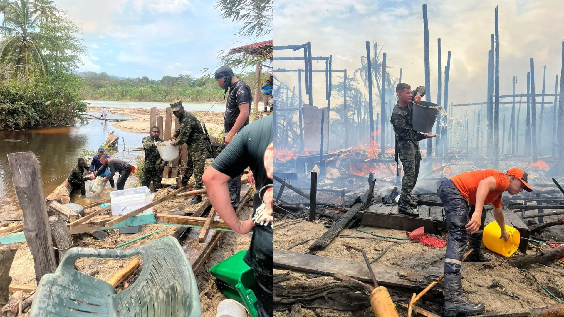 ¡Emergencia en Santa Marta! Incendio de gran magnitud afecta complejo turístico en la playa de Mendihuaca