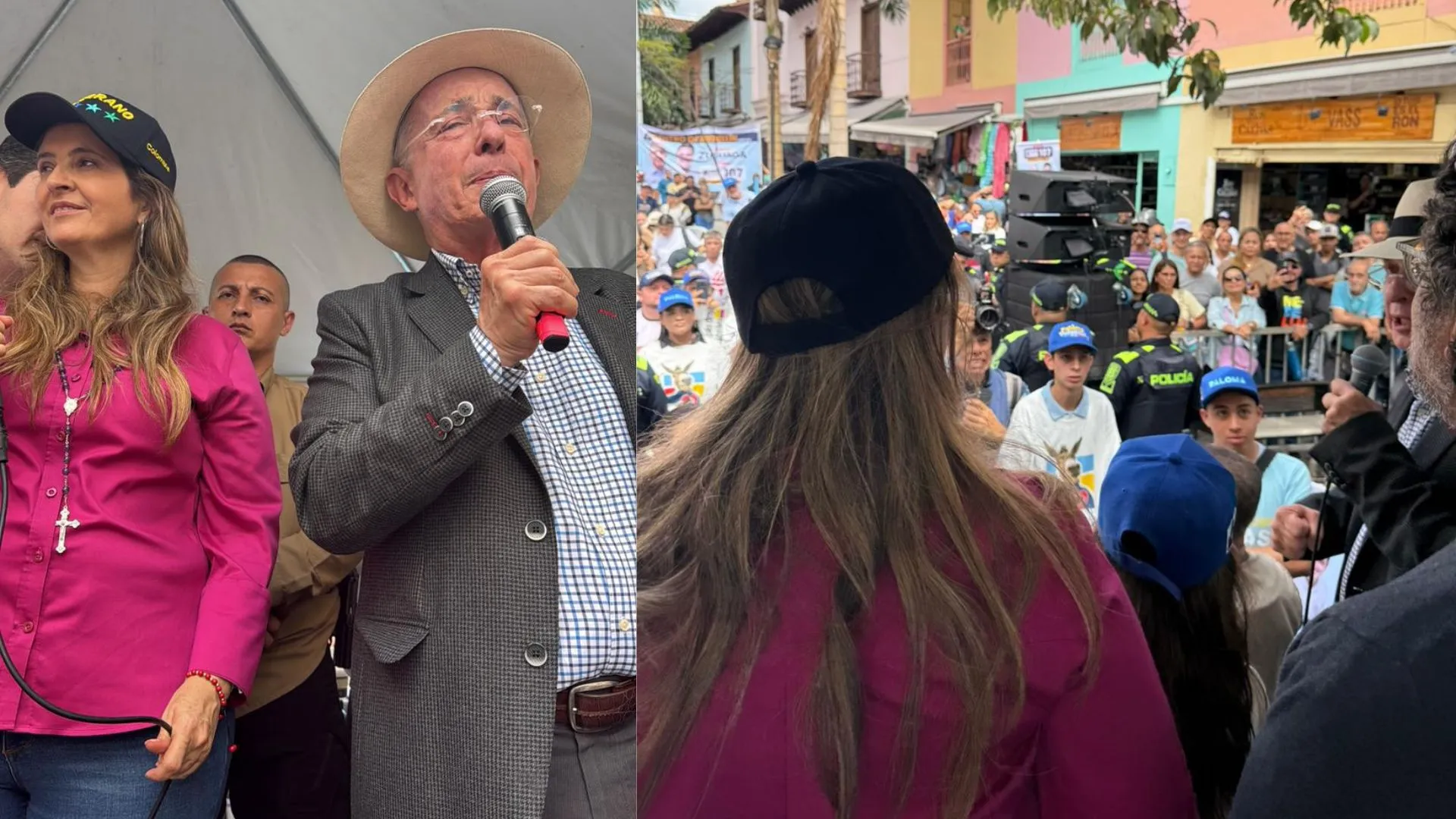 Paloma Valencia y Uribe visitaron 'El Hueco': seguridad y menos impuestos, sus promesas desde Medellín