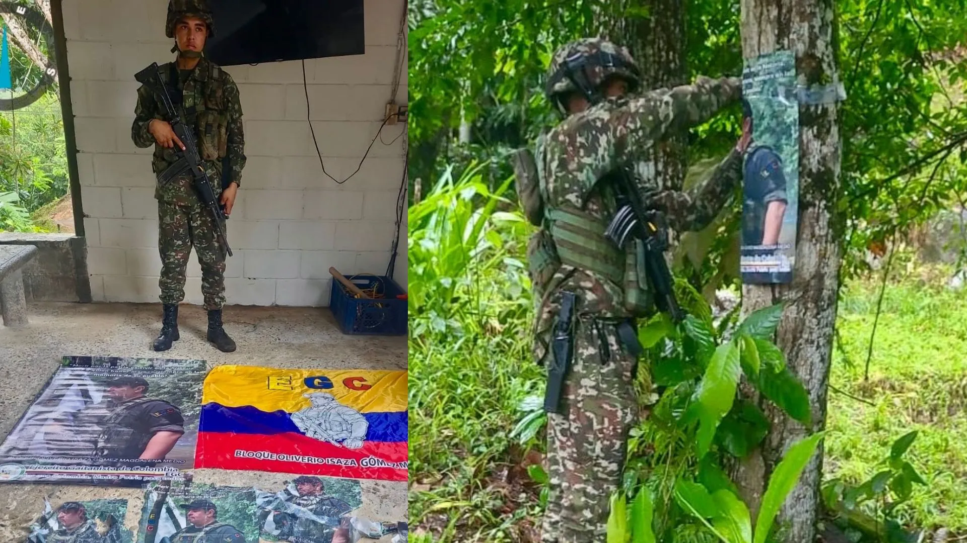 ¡Ofensiva contra la propaganda criminal! Ejército desmonta vallas del Clan del Golfo y captura a dos implicados