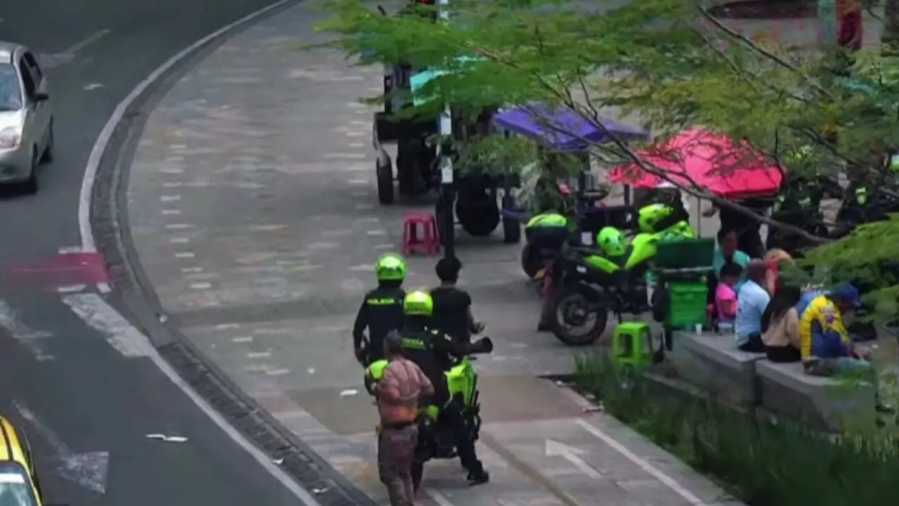 Así cayeron dos atracadores en semáforos del centro de Medellín