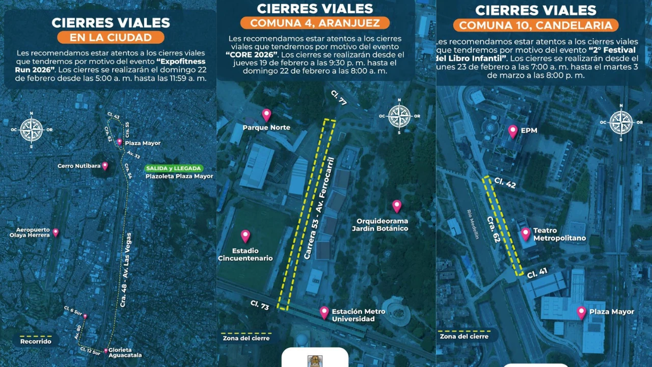 Medellín se prepara para un fin de semana de grandes eventos: Programe sus rutas