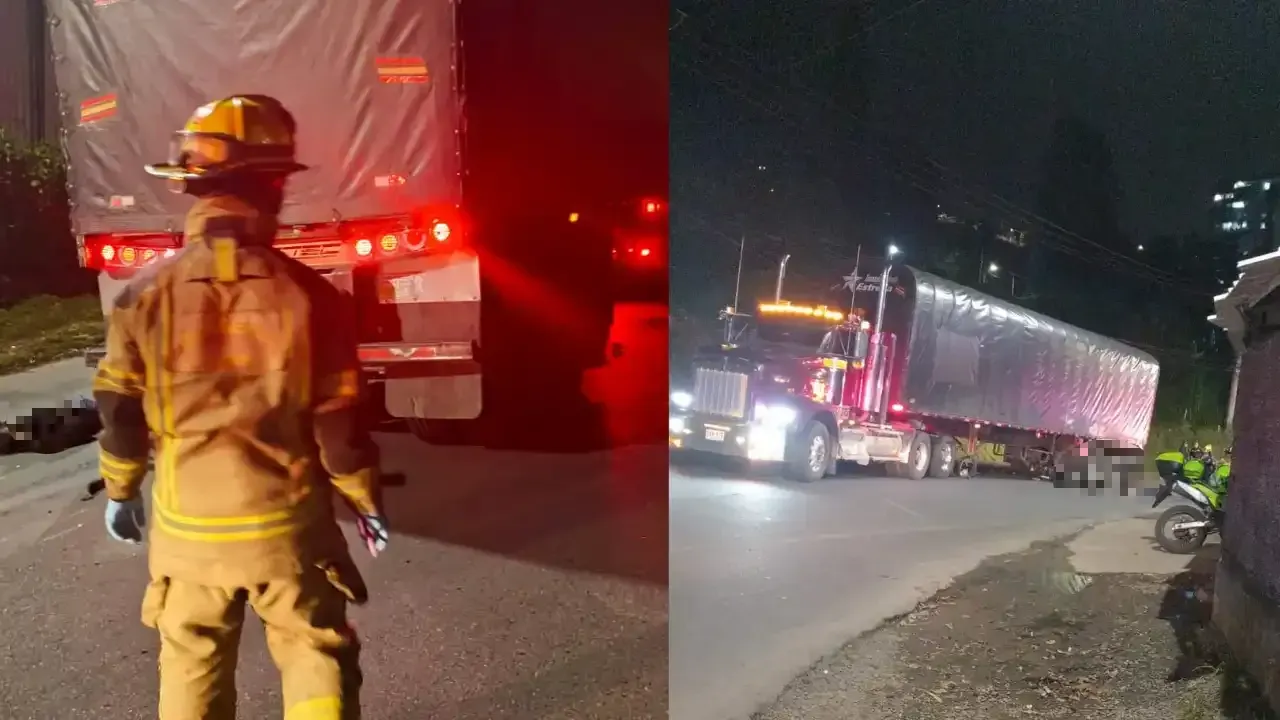 Motocicleta quedó bajo un tractocamión y dejó dos menores muertos en La Estrella