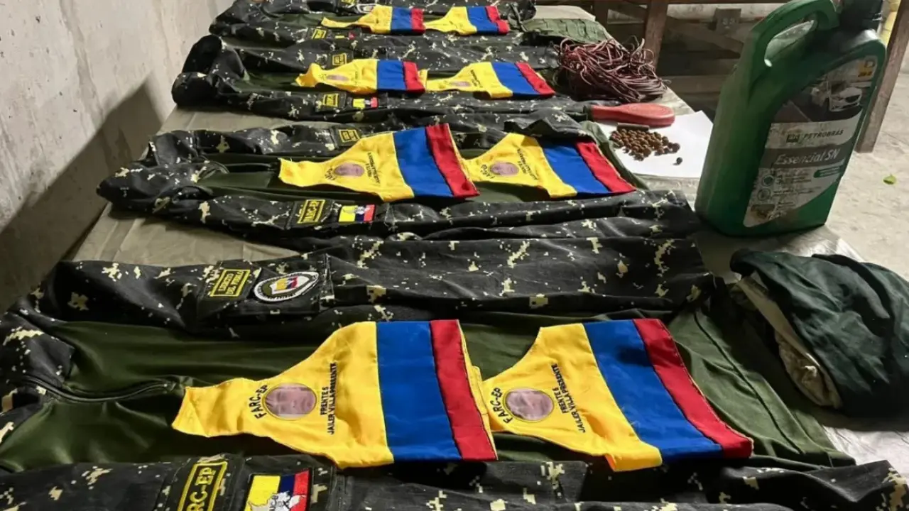 Hallan explosivos y material de disidencias de las FARC en San Andrés de Cuerquia