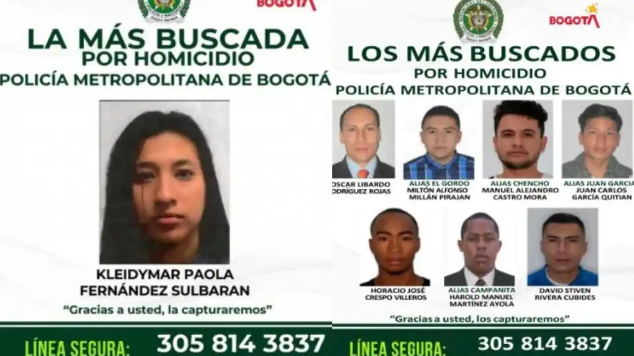 Señalada por el crimen de Jaime Esteban Moreno ahora encabeza lista de los más buscados en Bogotá