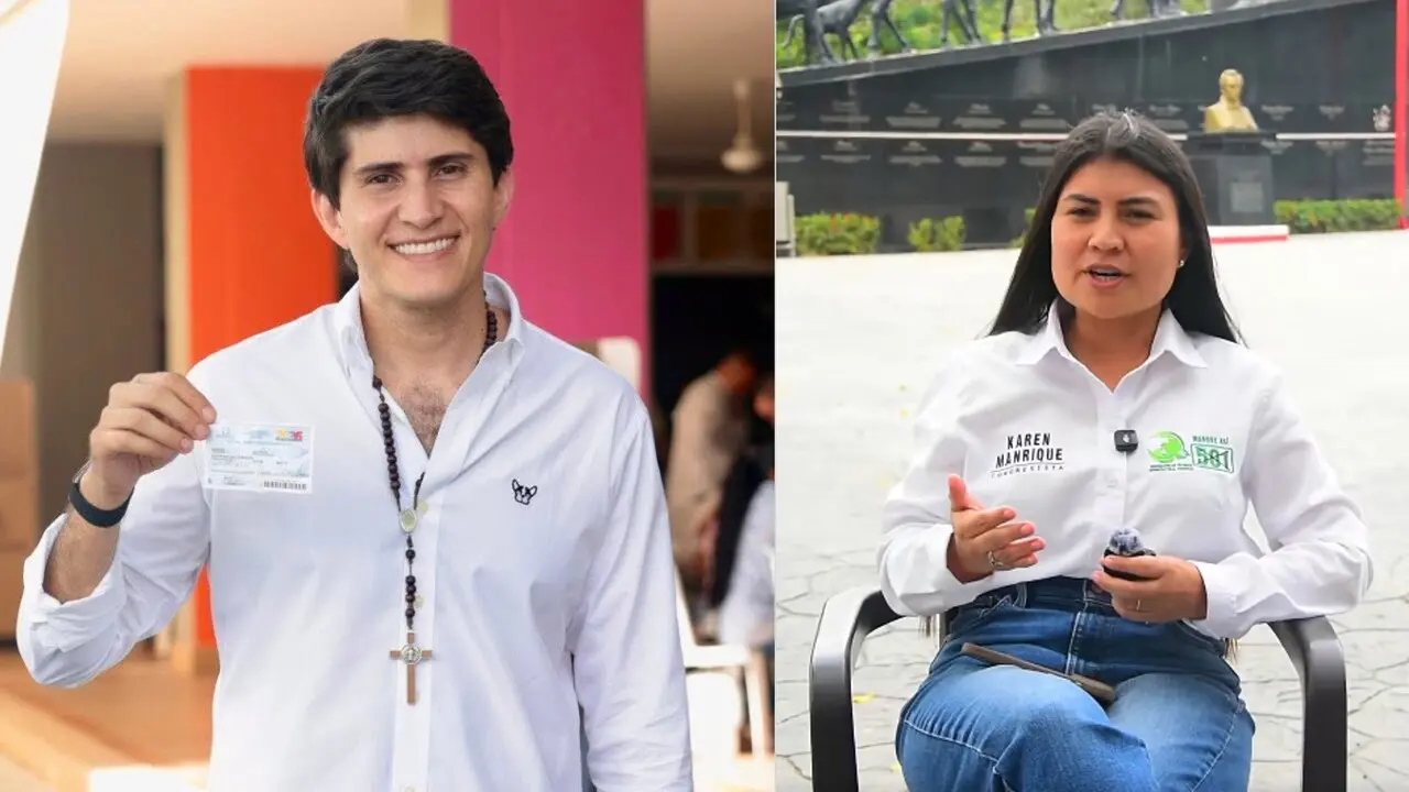 Wadith Manzur (Partido Conservador) y Karen Manrique (Curules de Paz)