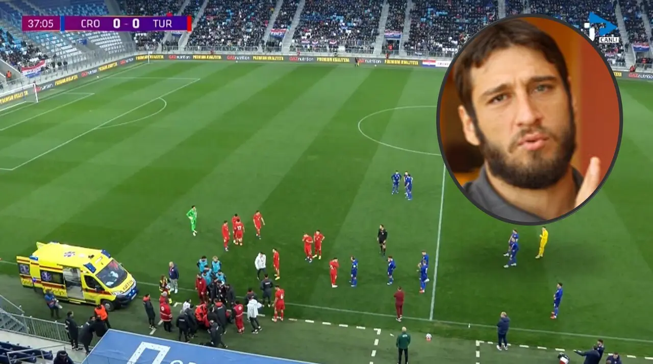 De la furia se resbaló y cayó en la cabeza: técnico de Turquía Sub21salió en ambulancia