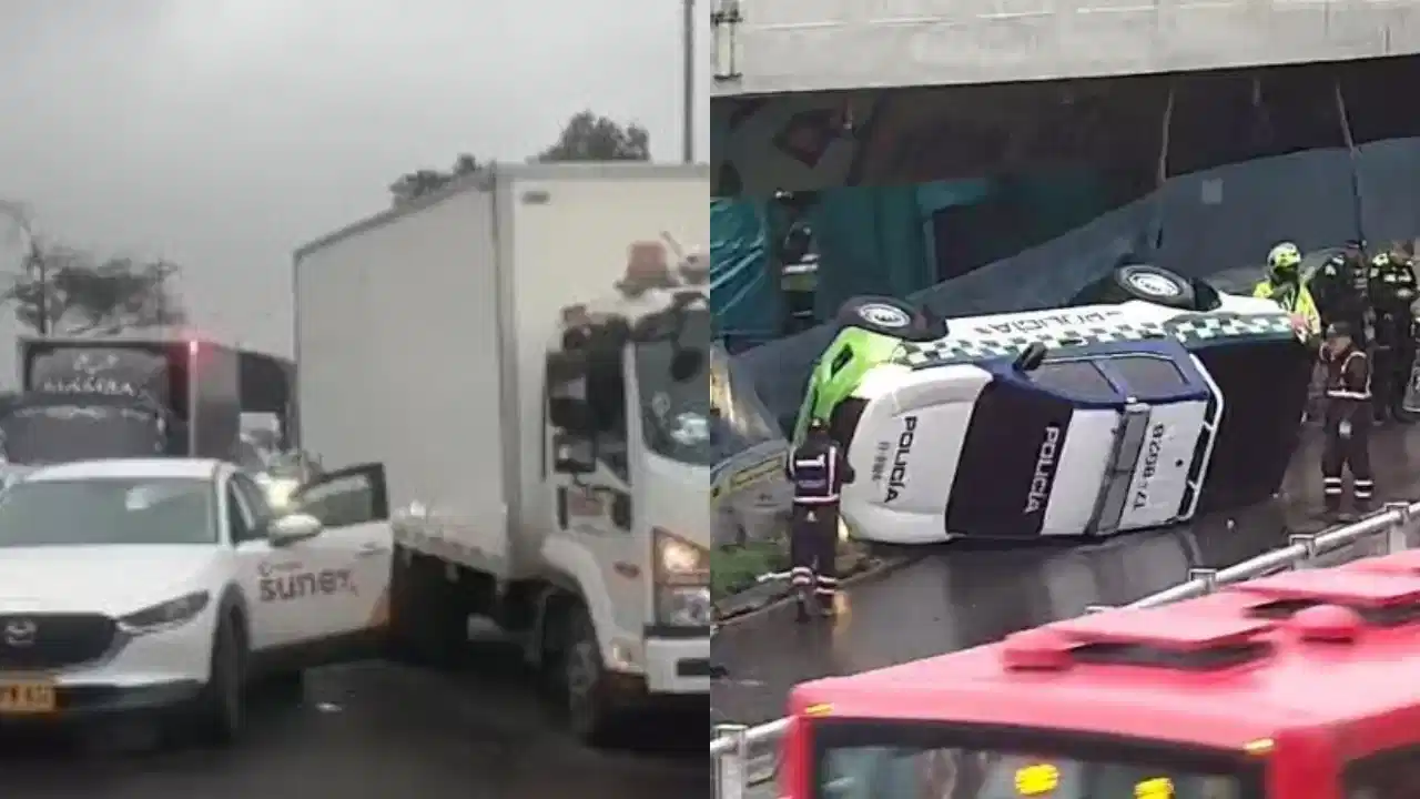 ¡Bogotá colapsada por lluvias! Inundaciones, choques y caos total en las vías