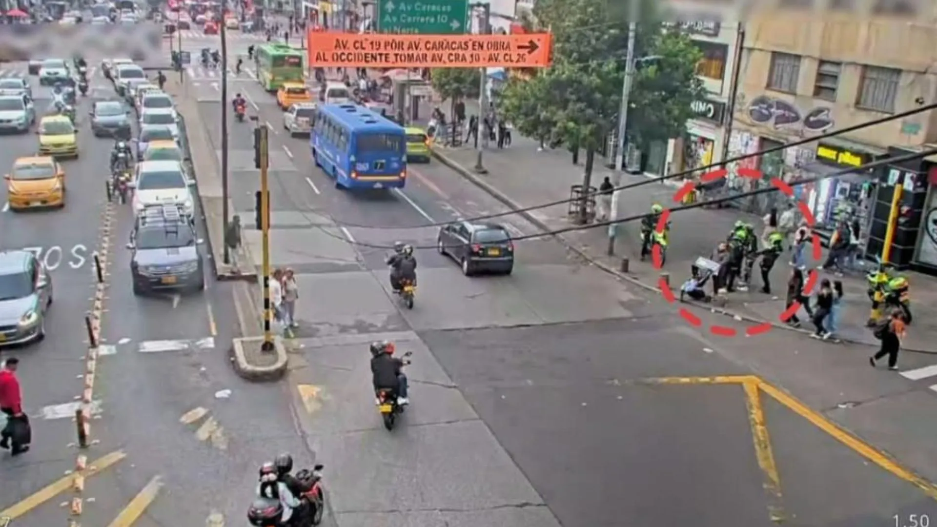 Capturan a hombre en el centro de Bogotá por alerta de drogas: tenía orden de captura por homicidio