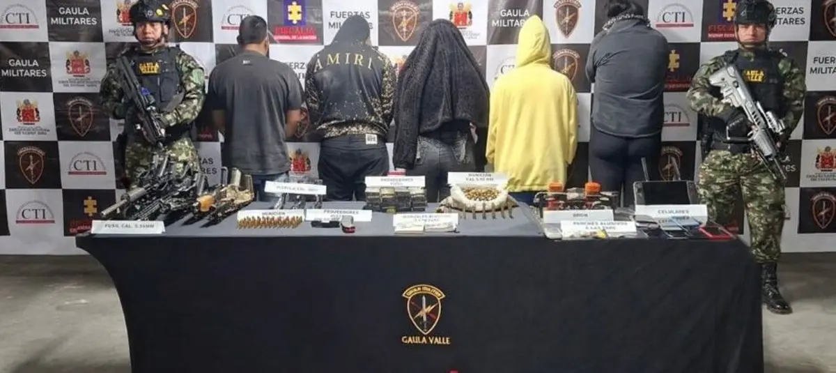 Capturan a cinco disidentes de las Farc en Dagua con arsenal y dron explosivo