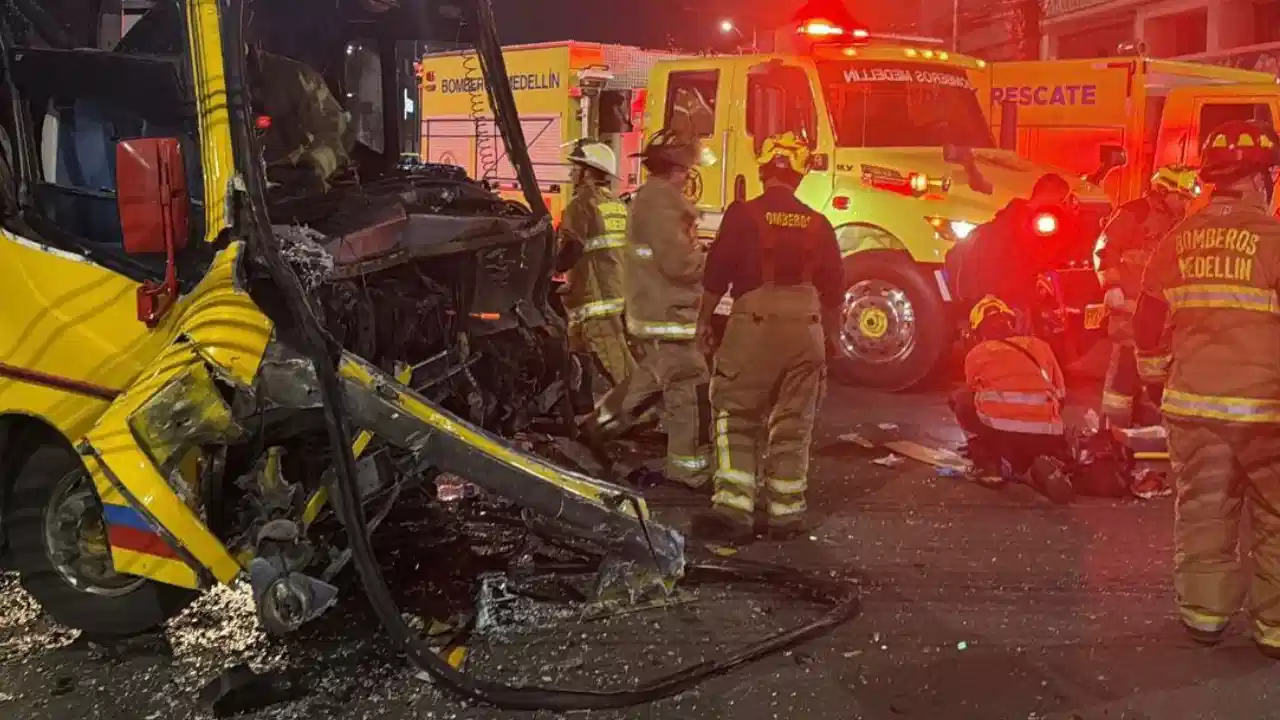 Se conoce el balance del choque de buses en el centro de Medellín: más heridos de lo esperado