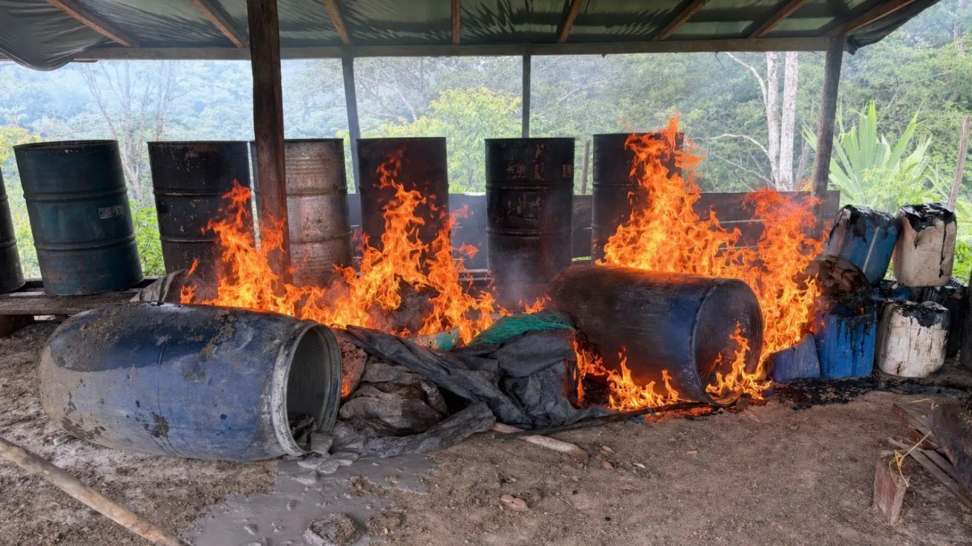 ¡Freno en seco al narcotráfico! Ejército destruye seis laboratorios del Clan del Golfo en Turbo