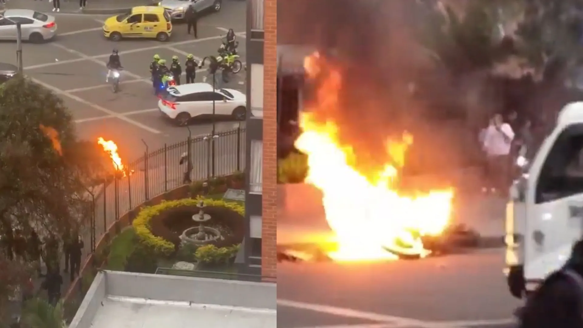 ¡Hasta el perro lo mordió! Comunidad en Bogotá linchó a presunto ladrón y le incendió la motocicleta 2 ¡Hasta el perro lo mordió! Comunidad en Bogotá linchó a presunto ladrón y le incendió la motocicleta