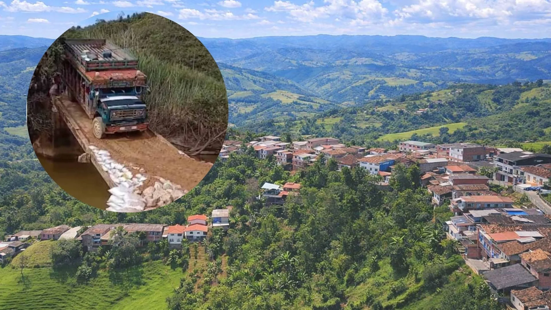 ¡Peligro en Yolombó! Campesinos arriesgan su vida cruzando puentes improvisados tras colapso por lluvias