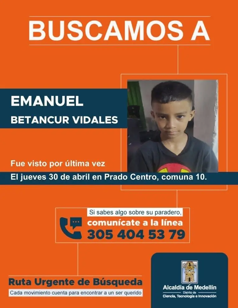 ¡Búsqueda Urgente! Familiares buscan desesperadamente al niño Emanuel Betancur Vidales en Medellín 2 WhatsApp Image 2026 05 09 at 11.03.18 AM