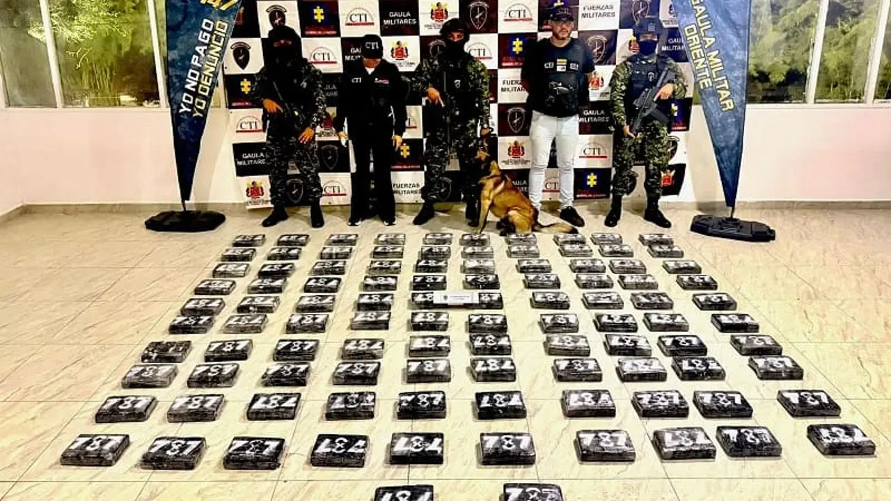 Incautan cocaina por valor de 1000 millones de pesos