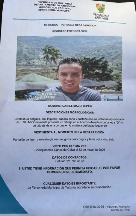 ¡Urgente! Daniel Mazo se extravió por Llanos de Cuivá: requiere cuidados especiales 2 daniel volante