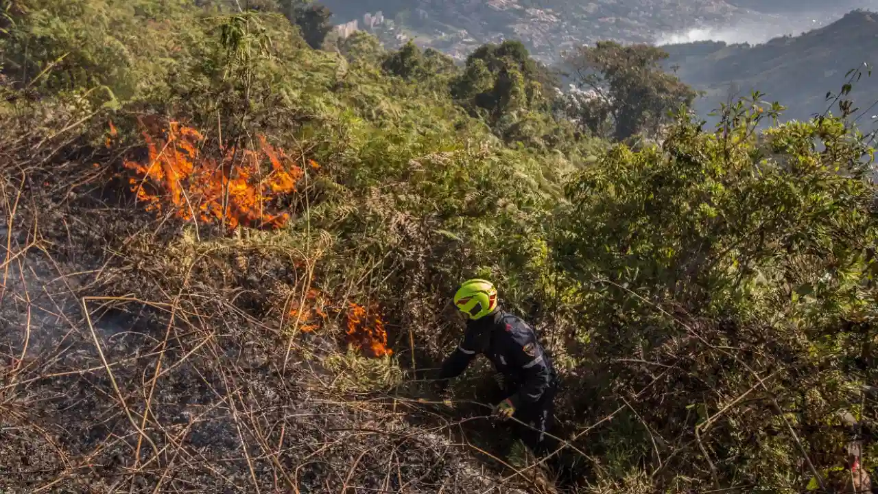 Preparan plan para combatir riesgo de incendio tras disminución de precipitaciones en Medellín