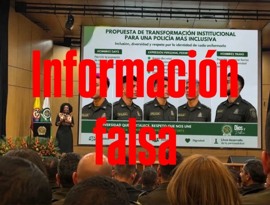 ¡Pilas, es fake! Policía Nacional desmiente imágenes falsas sobre supuesta transformación «inclusiva» 2 fake poli2