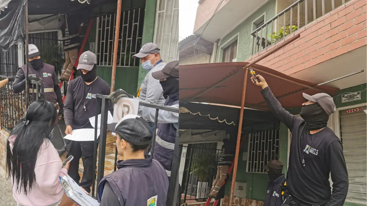 ¡Les cayó el desalojo! Autoridades aclararon operativo con el uso de pasamontañas en Bello