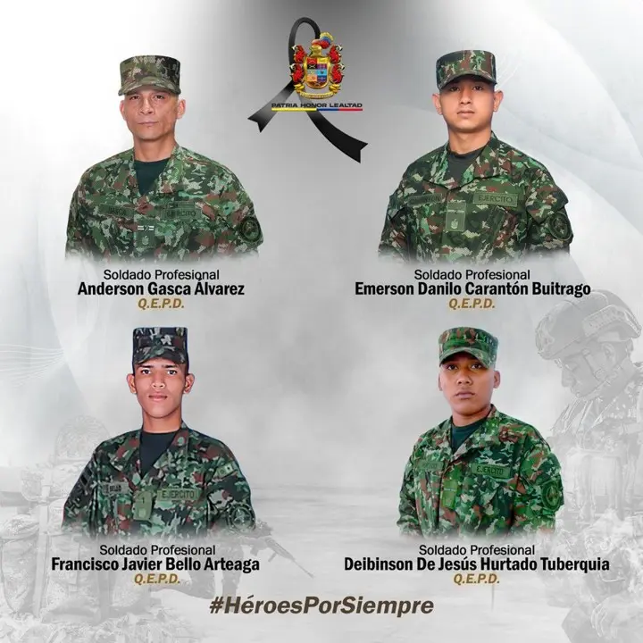 Atentado terrorista en Guaviare: cuatro soldados muertos y tres heridos en ataque con explosivos 2 soldados muertos en guaviare