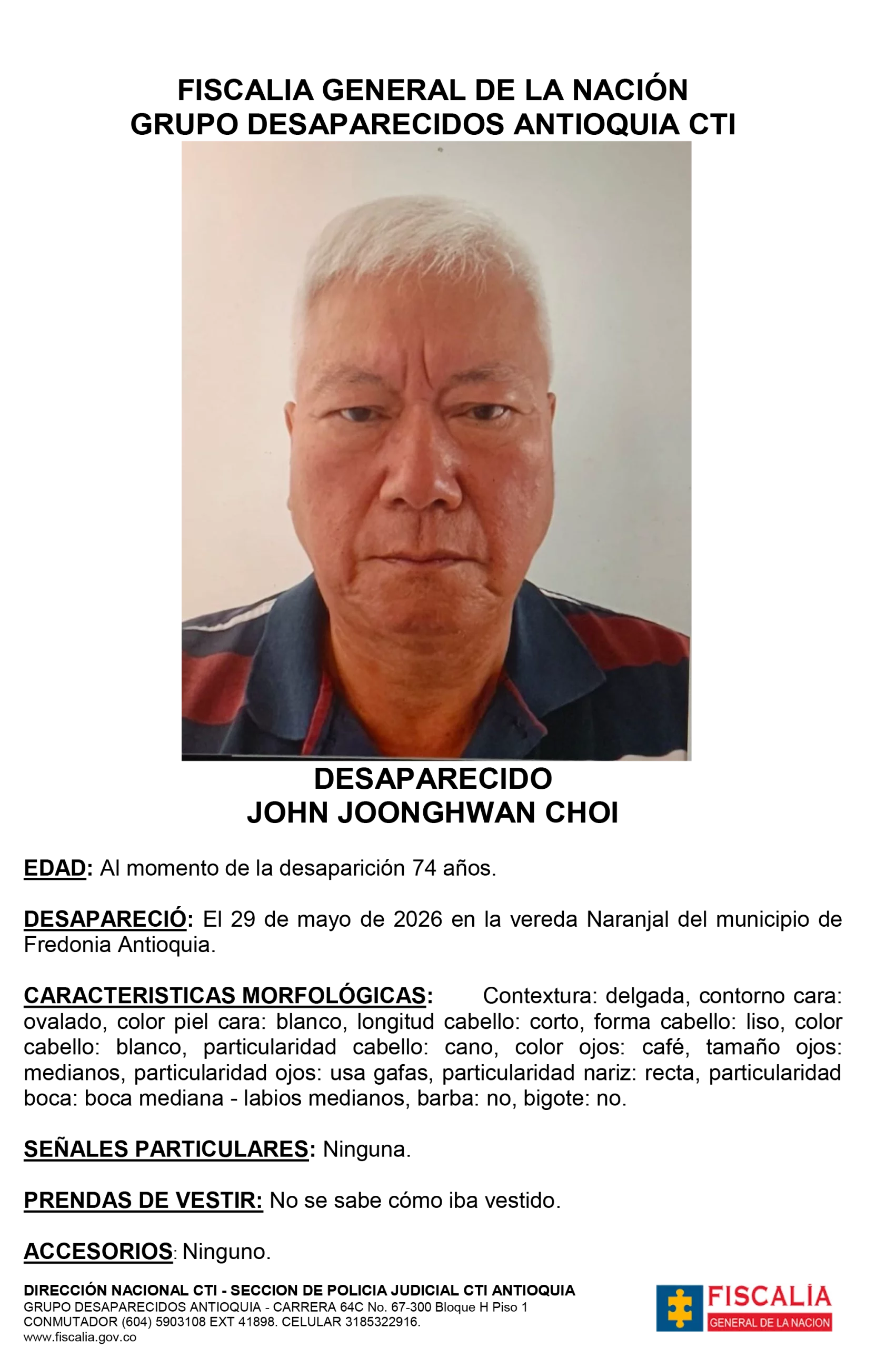 John Joonghwan desapareció en el municipio de Fredonia 2 2 VOLANTE DESAPARECIDO JOHN JOONGHWAN CHOI scaled