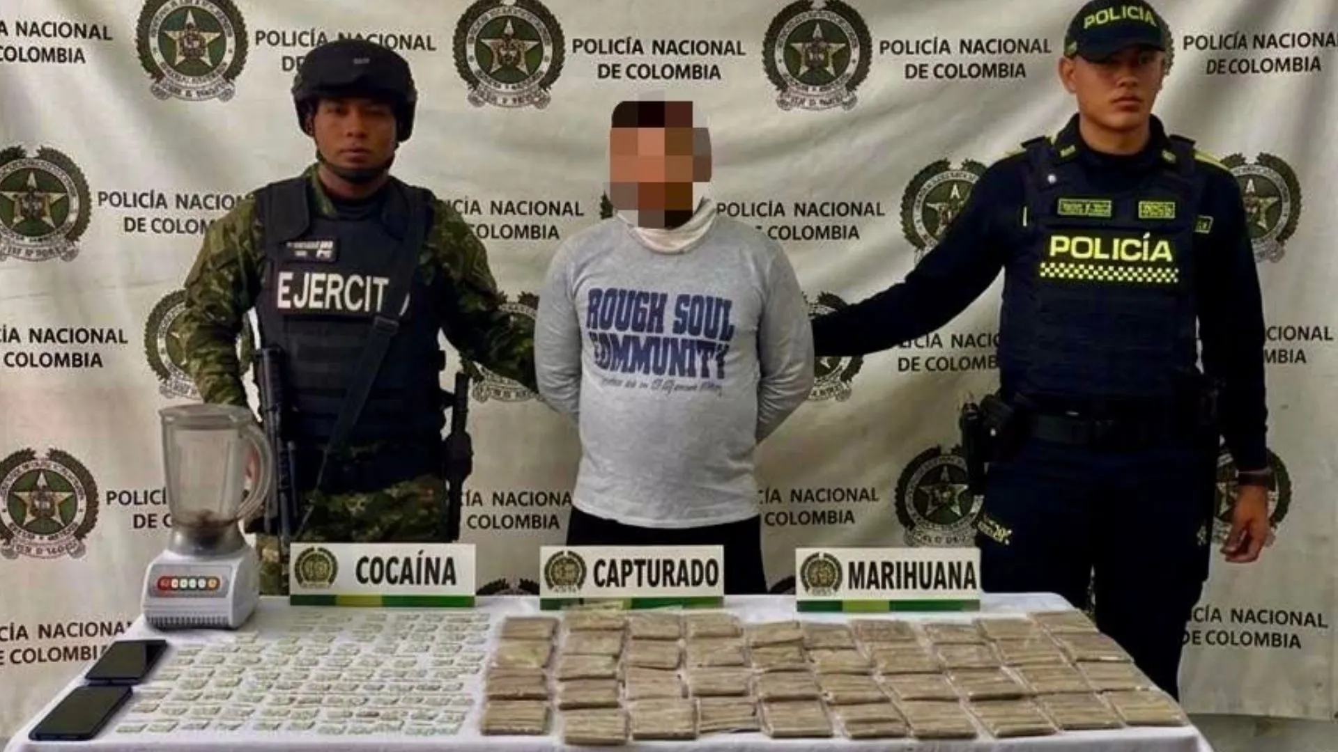 ¡Golpe al microtráfico en Itagüí! Cayó hombre con marihuana y cocaína tras operativo conjunto