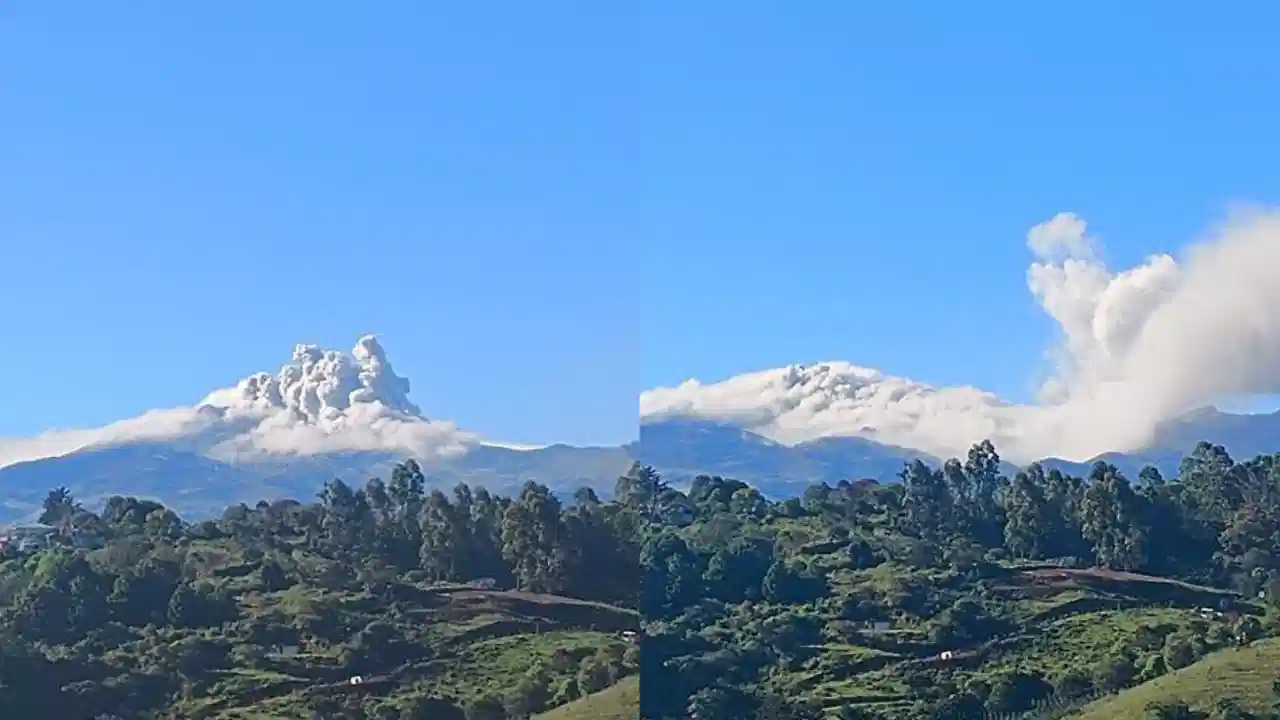 Volcán Puracé volvió a expulsar ceniza y la nube alcanzó 800 metros de altura