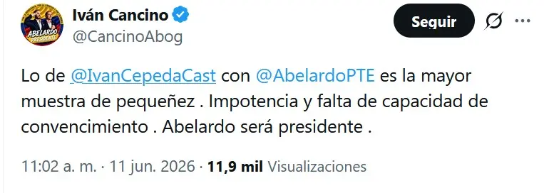 «Lo de Iván Cepeda es pequeñez, impotencia y falta