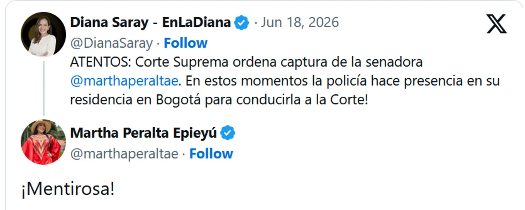 La senadora Martha Peralta fue «conducida» y no «capturada» por orden de la Corte 2 martha peralta mentirosa a periodista