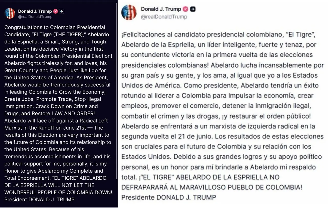 trump abelardo mensaje