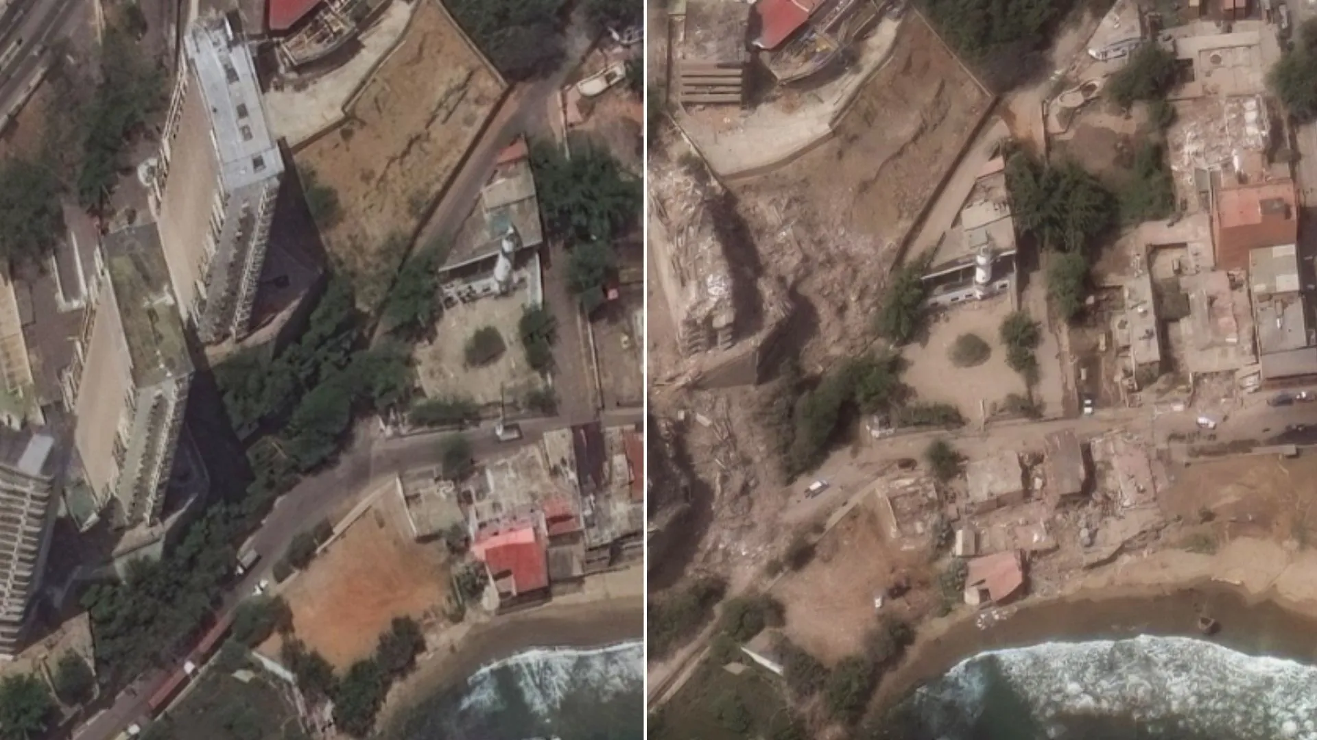 ¡La Guaira en ruinas! Imágenes satelitales dimensionan la devastación tras los brutales sismos 3 ¡La Guaira en ruinas! Imágenes satelitales de la NASA dimensionan la devastación tras los brutales sismos