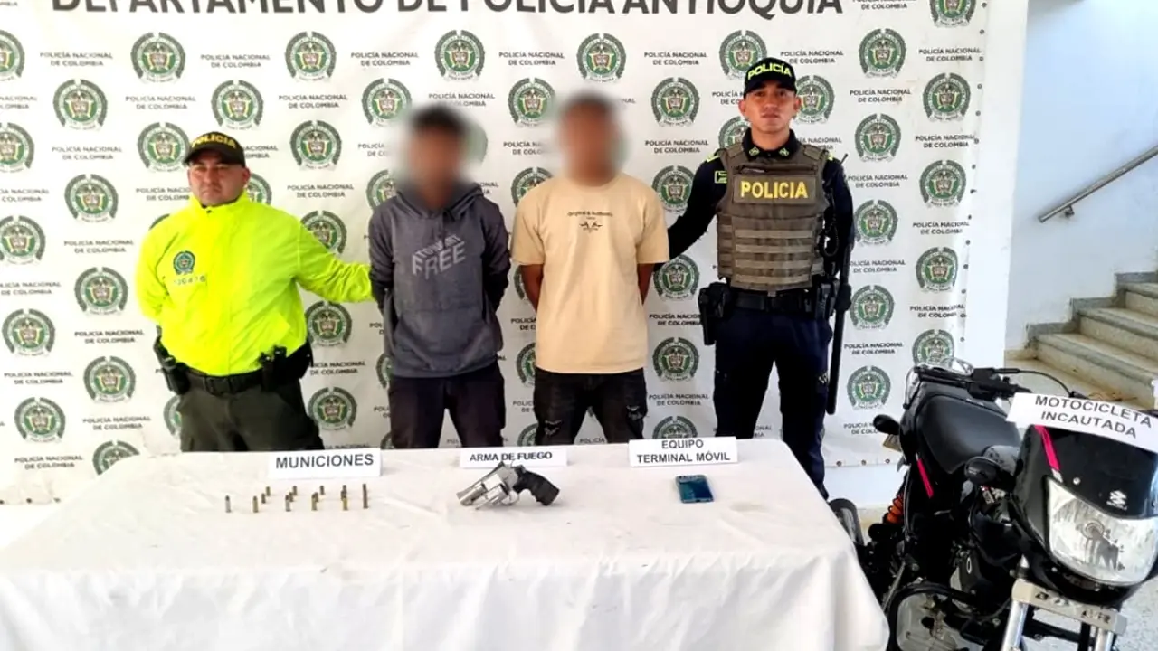 Dos presuntos atracadores terminaron en la cárcel en Caucasia: serían de 'Los Cartageneros'