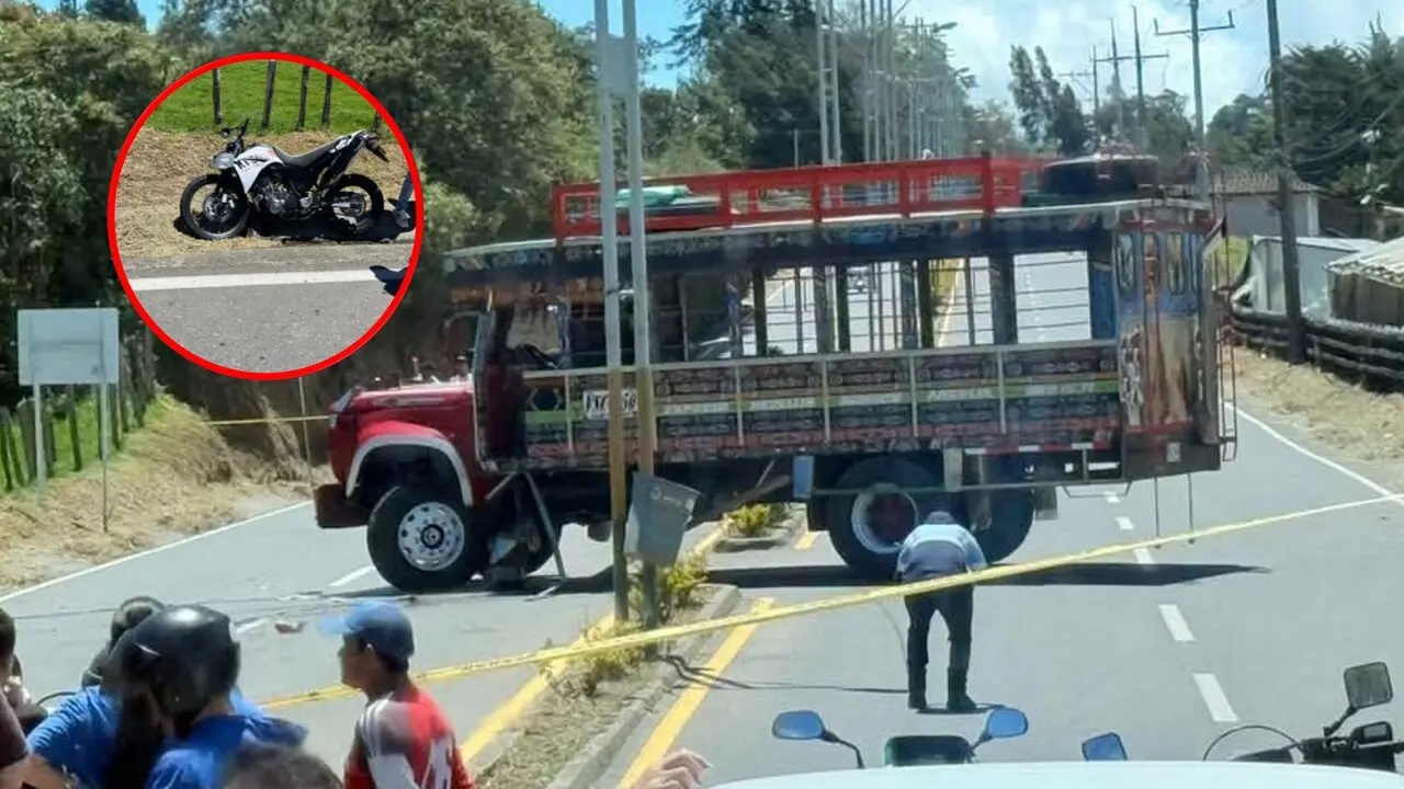 accidente escalera moto sonson
