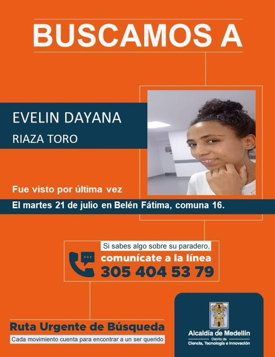 ¡Búsqueda urgente en Medellín! Familia clama por ayuda para encontrar a Evelin Dayana, desaparecida en Belén Zafra 2 evelin desaparecida