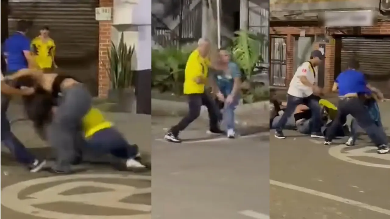 Gresca «mundial» en Sabaneta dejó un herido de gravedad por cuenta de un golpe con un casco 1 Batalla Campal en Sabaneta, tras partido de Colombia en el Mundial