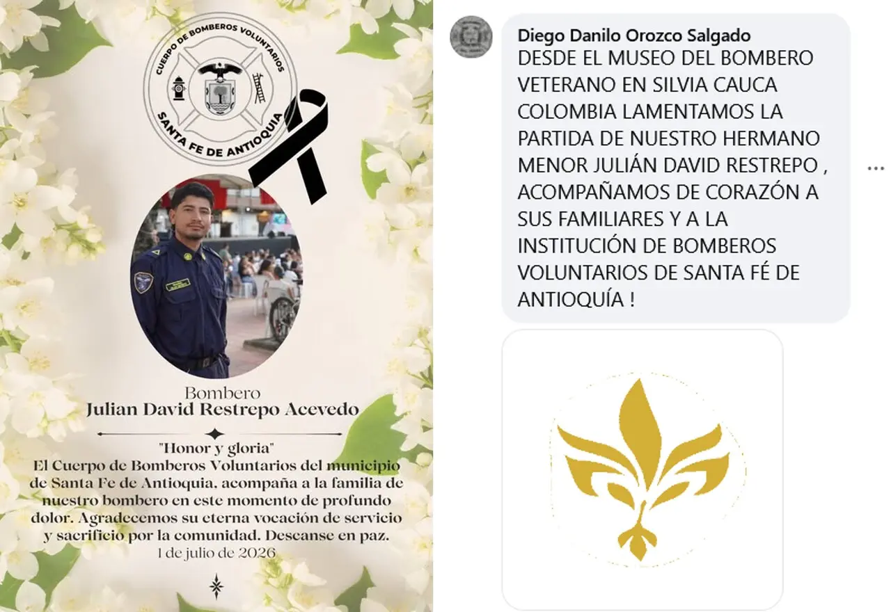 Tragedia en las vías: Bombero de Santa Fe de Antioquia murió en fatal accidente 2 julian david3