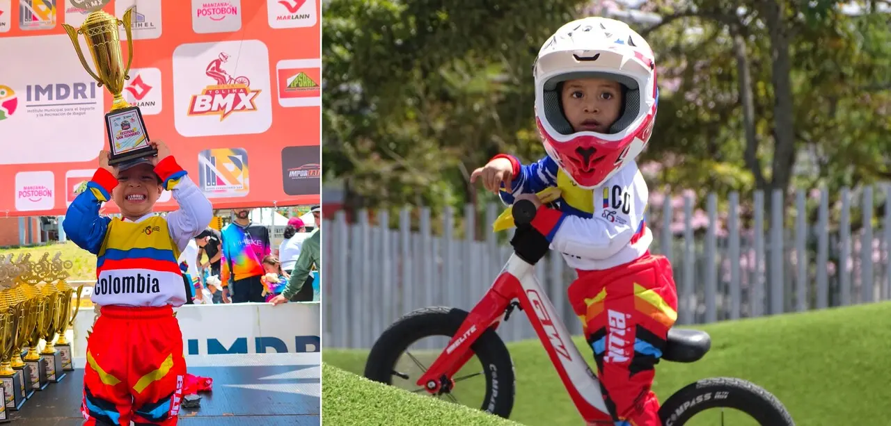 Talento puro a los 2 añitos: así logró el «Rayo» Mosquera subirse al podio nacional de BMX en Ibagué 6 rayo4