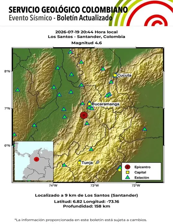 ¿Le empujaron la cama? Fuerte temblor en Colombia estremeció una gran parte del país 2 temblor julio 19