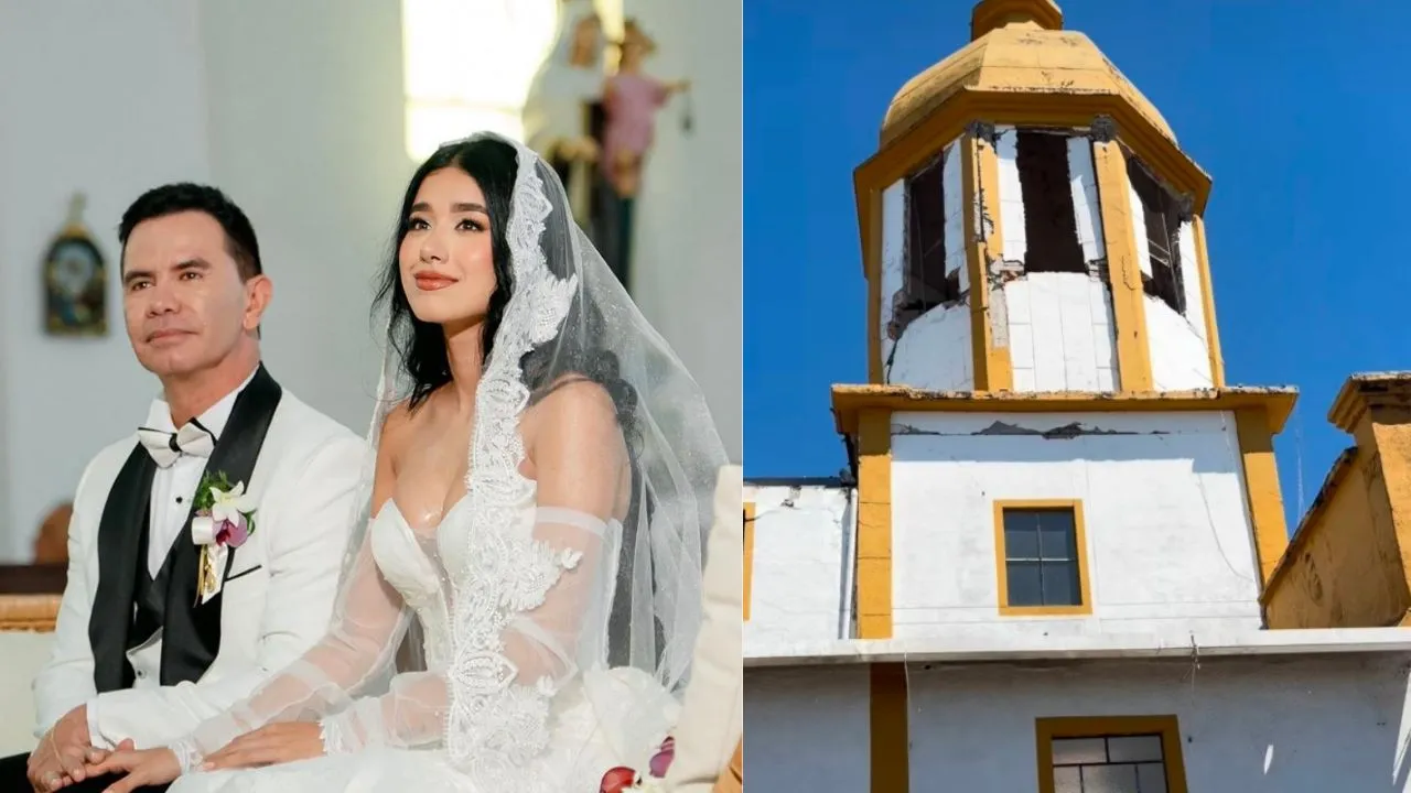 “¡Quedó sin techo!”: Jhonny Rivera quedó en shock al ver cómo quedó la iglesia donde se casó tras el terremoto