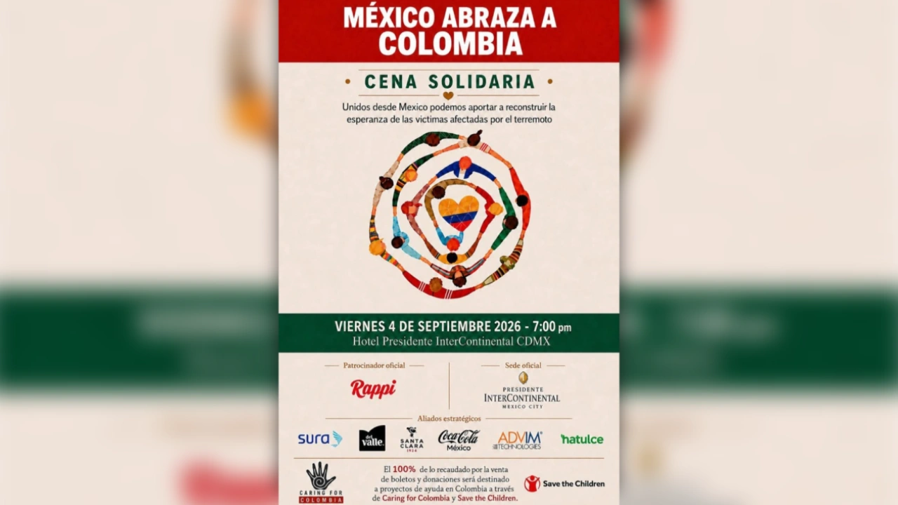 México Abraza a Colombia Una cena solidaria para reconstruir la esperanza tras el terremoto