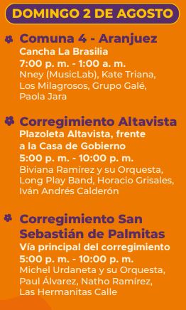 ¡No le baje pues! Este domingo la programación de Feria trae desfiles y muchos parches gratis