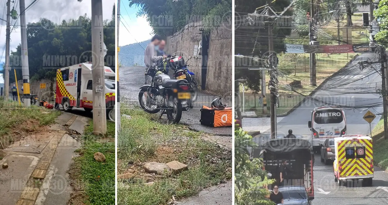 ¡Vuelve y juega! Caos, resbalones y un accidente en la Loma de San José tras las fuertes lluvias en Sabaneta 2 accidente en la loma de san jose