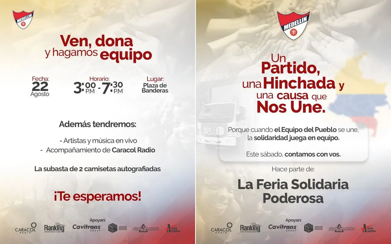 ¡Este sábado no solo hay fútbol en el Atanasio! Antes del partido entre DIM y Cúcuta dona para los damnificados del terremoto 2 dim dona1