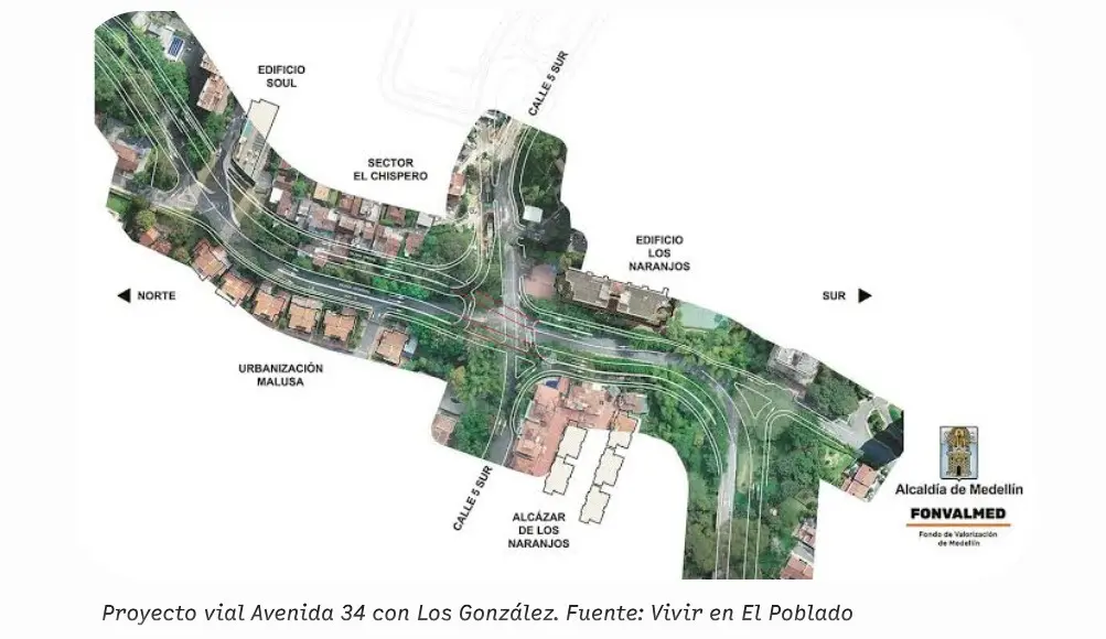 ¡Buenas noticias para El Poblado! Habilitan el primer puente del Intercambio Vial de la Avenida 34 con Los González 5 los parra1