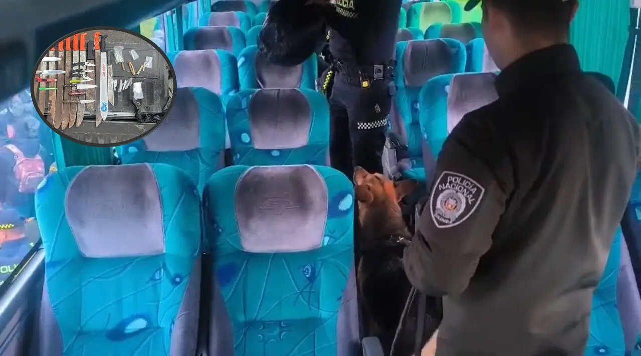 ¡Machetes, cuchillos y marihuana! Incautaciones a la entrada del Campín, previo al duelo entre Fortaleza y Nacional