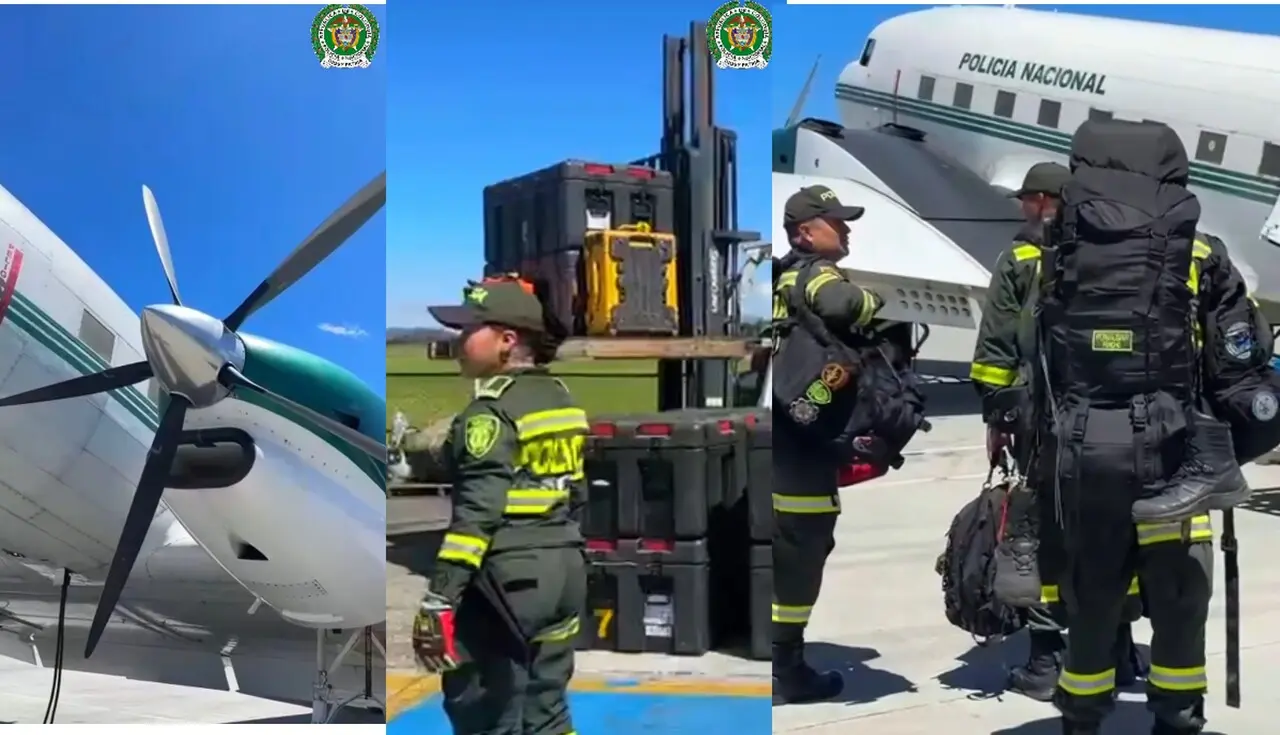 policia viaja terremoto