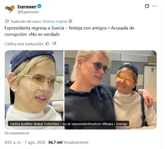 Escándalo internacional: Verónica Alcocer, acusada de corrupción, regresa a Suecia 2 veronica alcocer en suecia