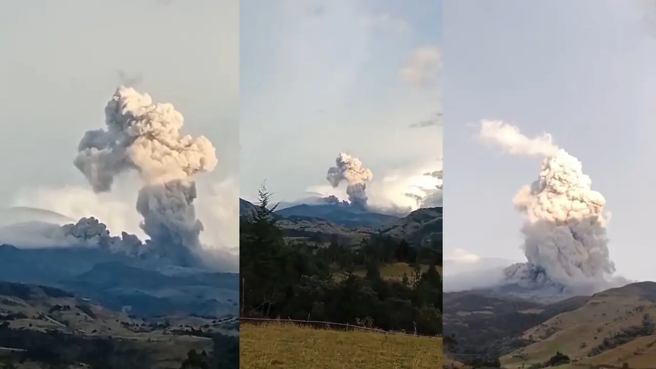 Volcán Puracé registra fuerte expulsión de ceniza y mantiene en vilo a la región por alerta naranja