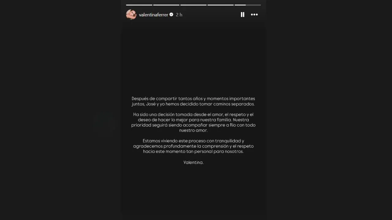 ¡Se terminó! Valentina Ferrer confirmó el fin de su relación con J Balvin tras ocho años juntos 2 ¡Se terminó! Valentina Ferrer confirmó el fin de su relación con J Balvin tras ocho años juntos