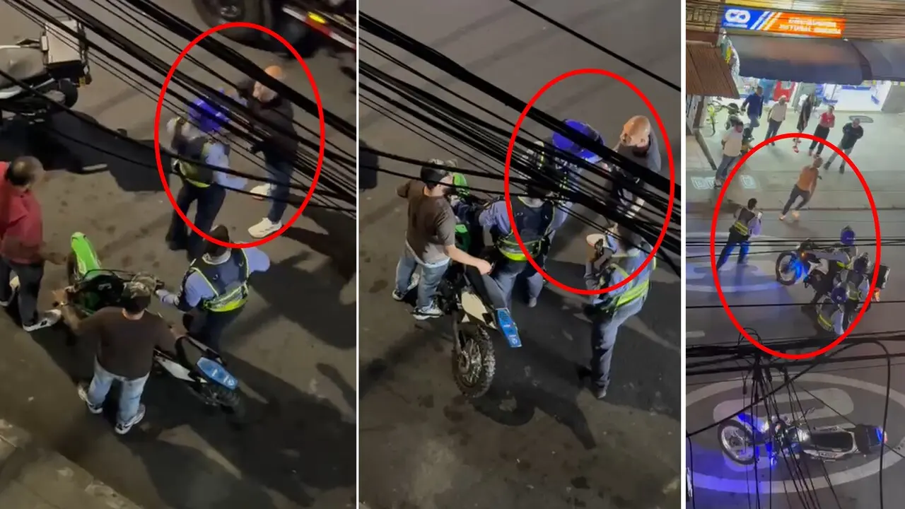 ¡Se salió de los chiros! Pocedimiento de movilidad en Sabaneta termina en agresión contra agentes 1 agredio guardas en sabaneta
